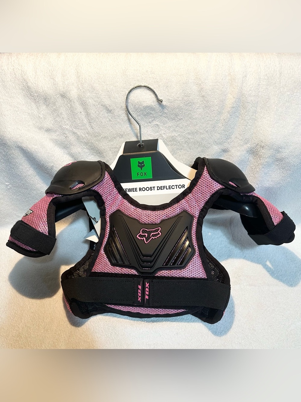 FOX RACING Youth Peewee Titan Motocross Roost Deflector, Black/Pink, s/m NEW